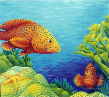 動物 Painting - amh0033D 現代の海底世界の海洋